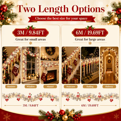 LED Santa snowflake and snowman Christmas rope lights
