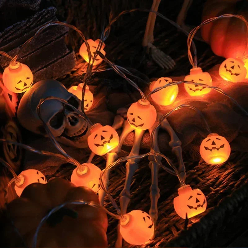 Halloween ghost pumpkin skull LED string lights