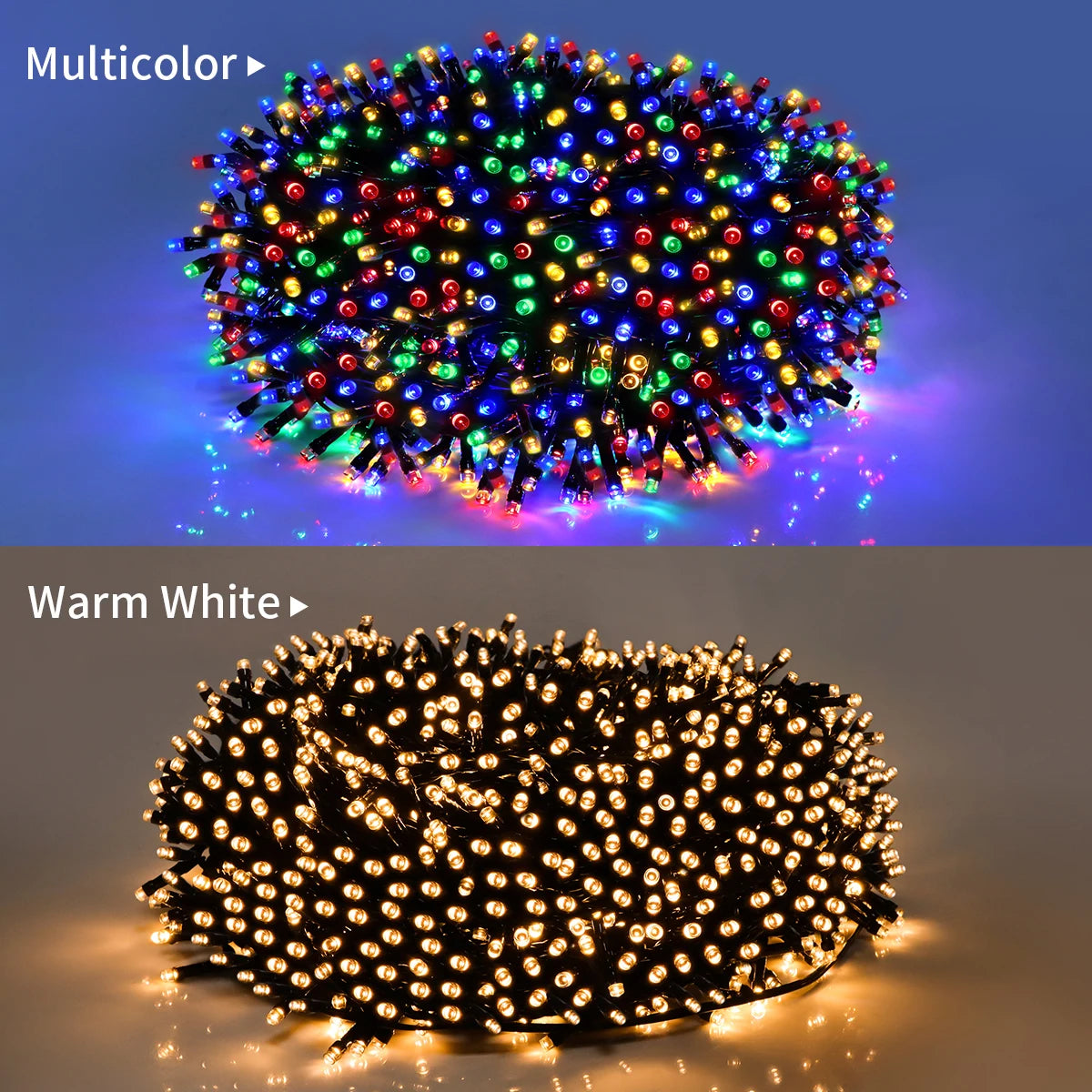 Waterproof outdoor Christmas string lights for garden and yard