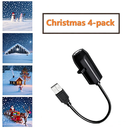 Flexible Christmas snow and Santa projection lights
