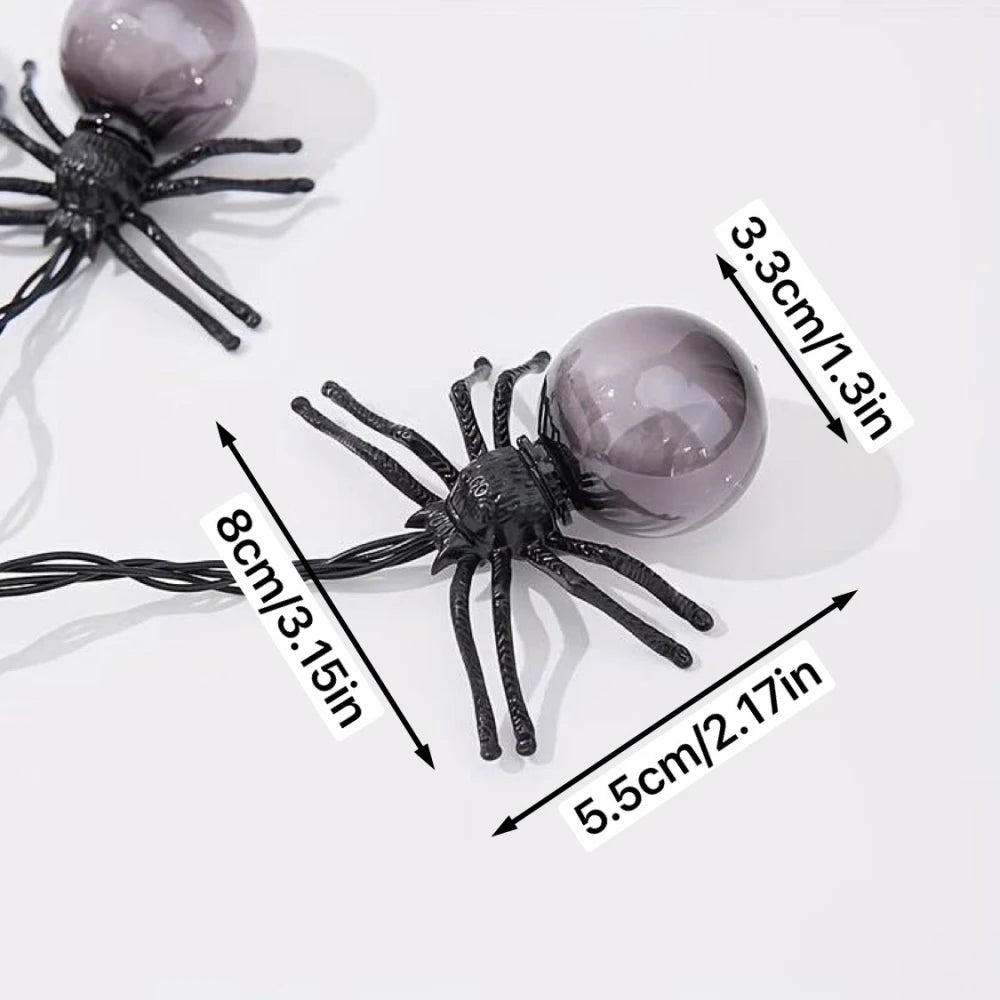10 LED spider string lights for Halloween party decor