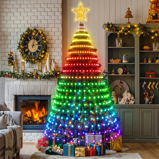 400 LED smart Christmas tree lights with app and remote