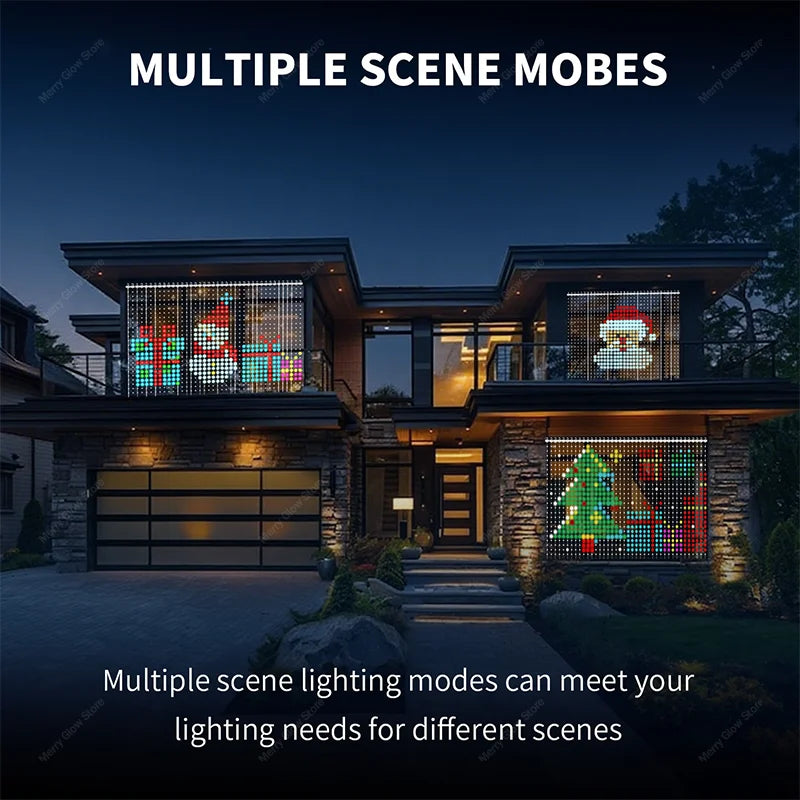 256/400 LED smart Christmas curtain lights with app