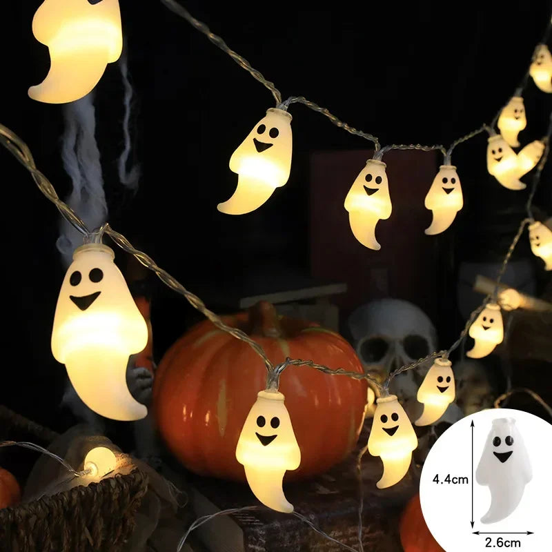 Halloween ghost pumpkin skull LED string lights