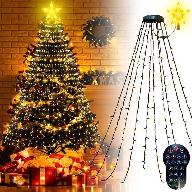 400 LED smart Christmas tree lights with app and remote