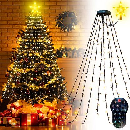 400 LED smart Christmas tree lights with app and remote
