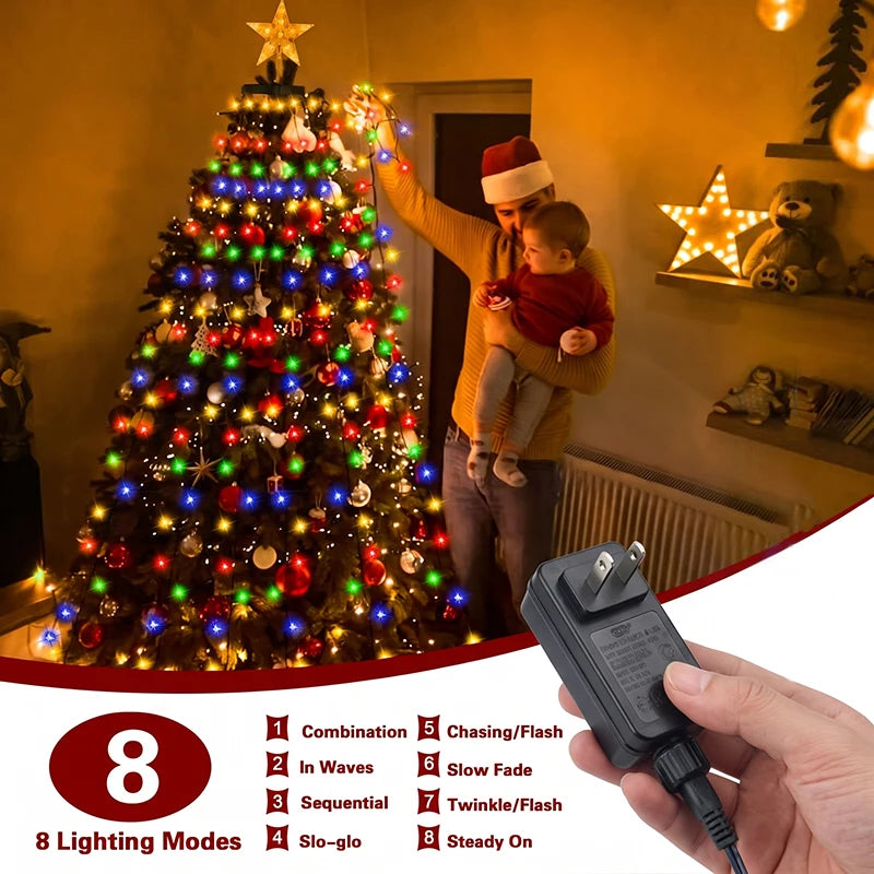 400 LED smart Christmas tree lights with app and remote