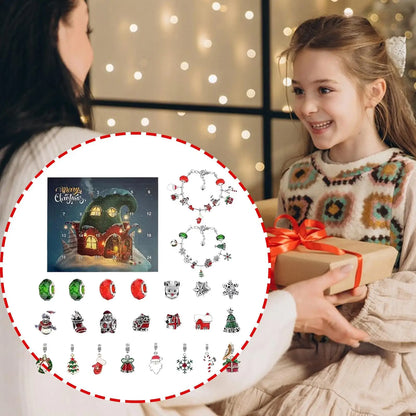 24-day Christmas countdown bracelet charm calendar