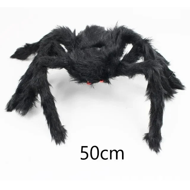 Large plush spider Halloween decoration for indoor and outdoor party decor