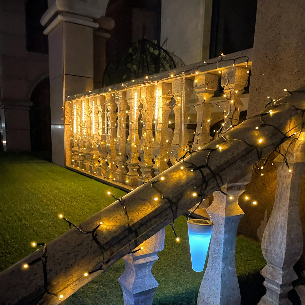 Waterproof outdoor Christmas string lights for garden and yard