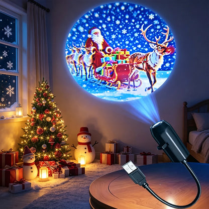 Flexible Christmas snow and Santa projection lights
