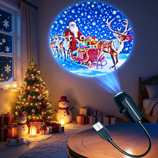 Flexible Christmas snow and Santa projection lights