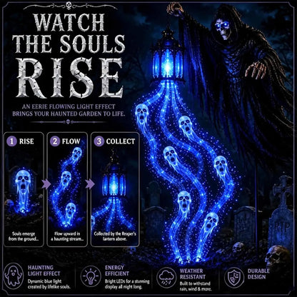 Animated Halloween soul harvester garden stake light