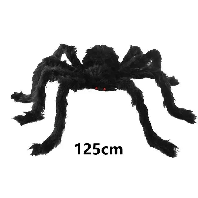 Large plush spider Halloween decoration for indoor and outdoor party decor