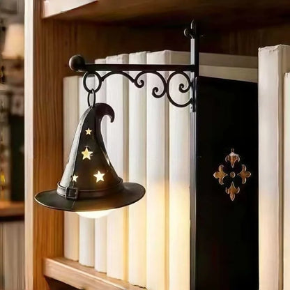 Harry Potter Inspired Book Nook Lantern Halloween Bookshelf LED Decor