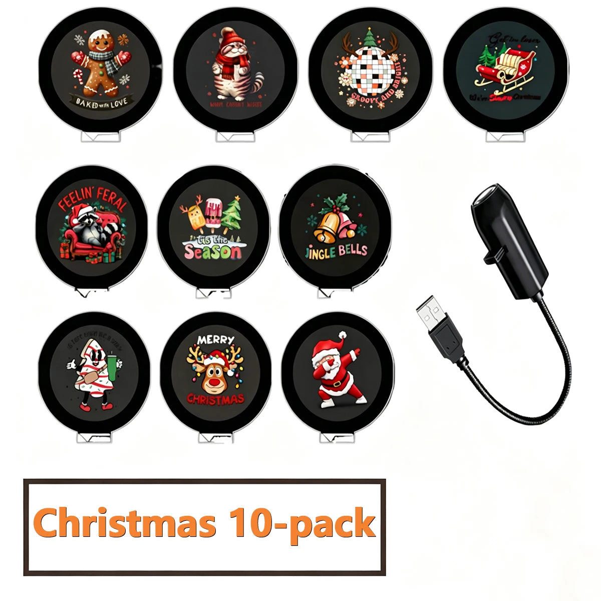 Flexible Christmas snow and Santa projection lights