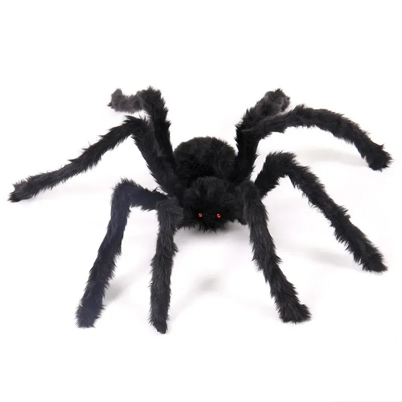 Large plush spider Halloween decoration for indoor and outdoor party decor
