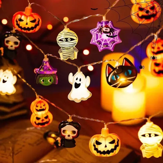 Halloween ghost pumpkin skull LED string lights