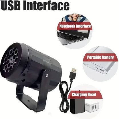 USB LED snowflake Christmas projector light