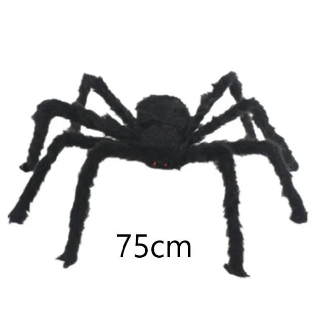 Large plush spider Halloween decoration for indoor and outdoor party decor