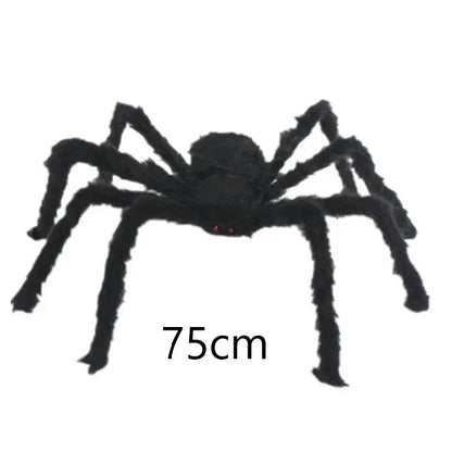 Large plush spider Halloween decoration for indoor and outdoor party decor