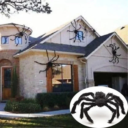 Large plush spider Halloween decoration for indoor and outdoor party decor