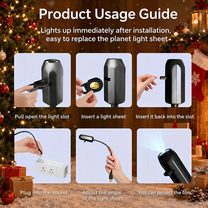 USB LED Halloween projection lamp with ghost and spider patterns
