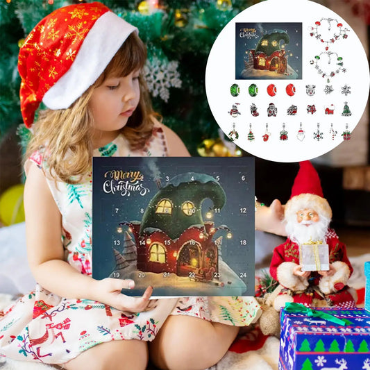 24-day Christmas countdown bracelet charm calendar