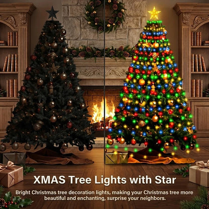 400 LED smart Christmas tree lights with app and remote