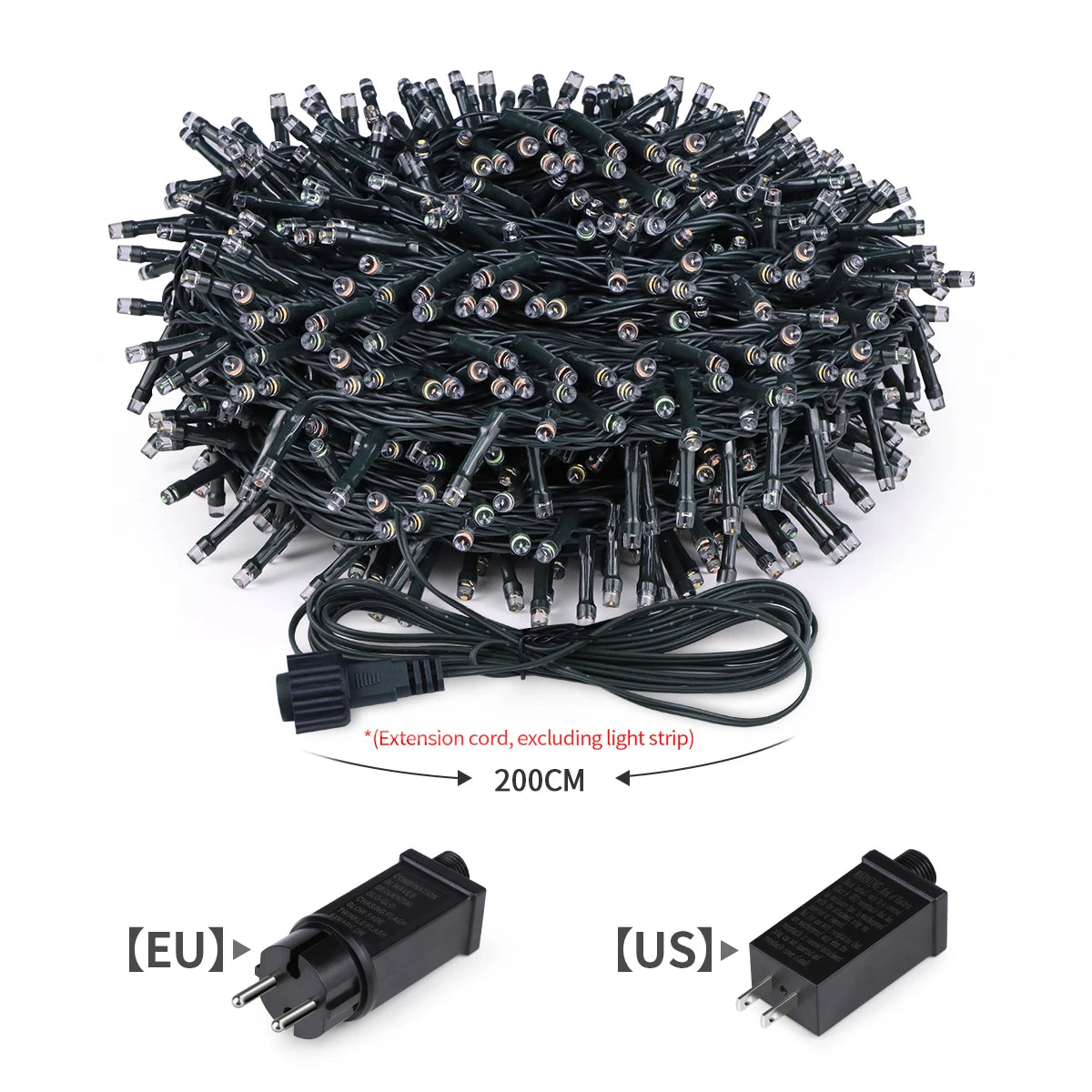 Waterproof outdoor Christmas string lights for garden and yard
