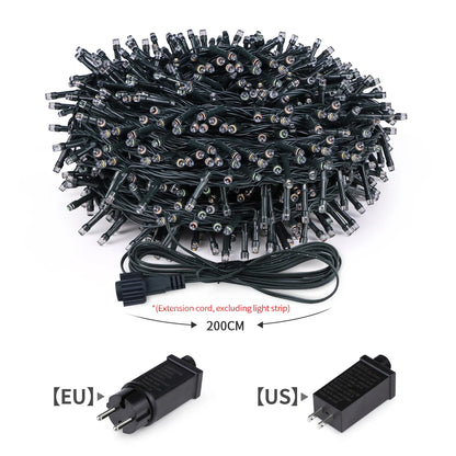 Waterproof outdoor Christmas string lights for garden and yard