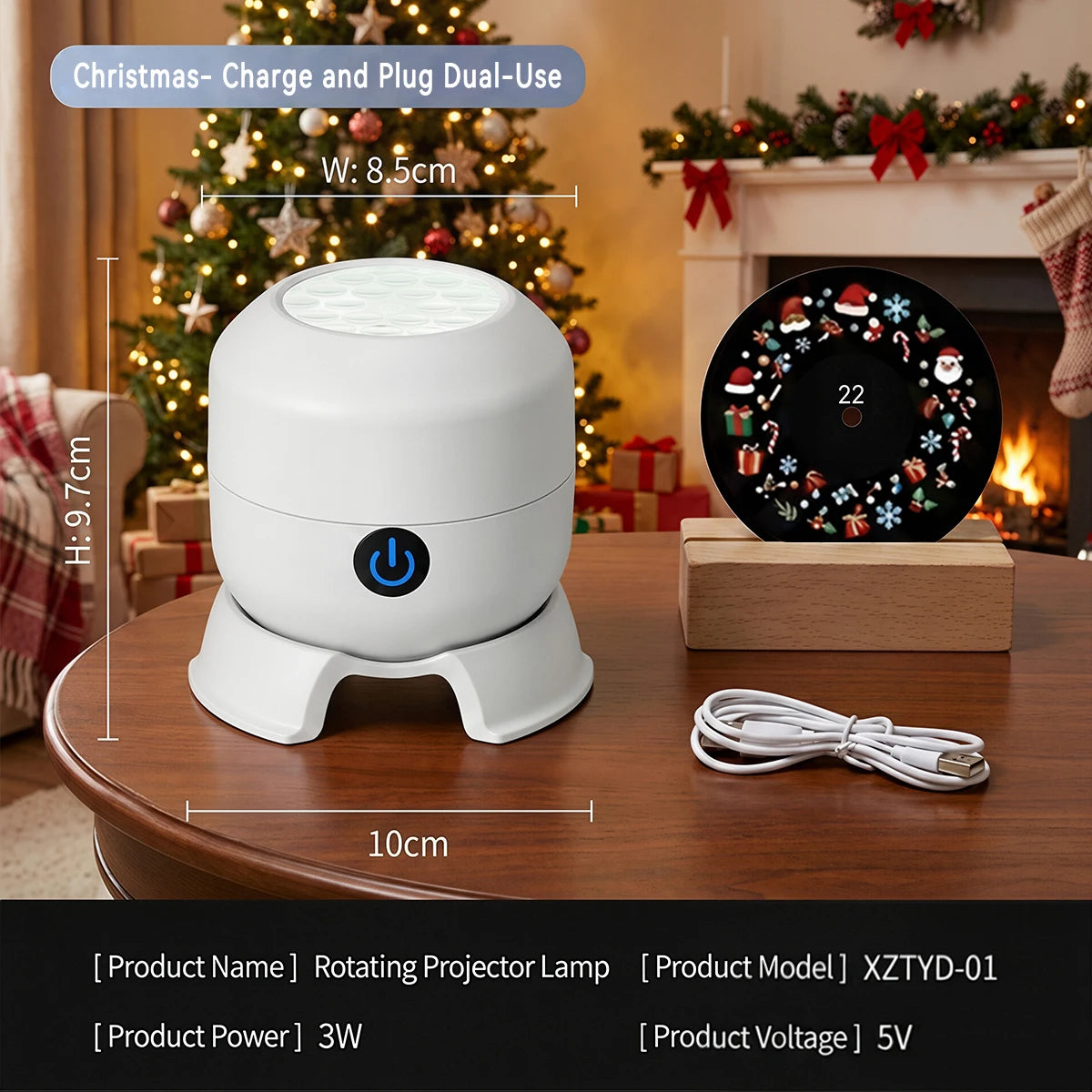 22-pattern rotating LED Christmas projector light
