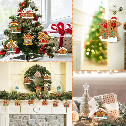 Gingerbread man Christmas tree ornaments assorted set