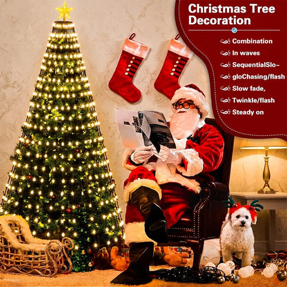400 LED smart Christmas tree lights with app and remote