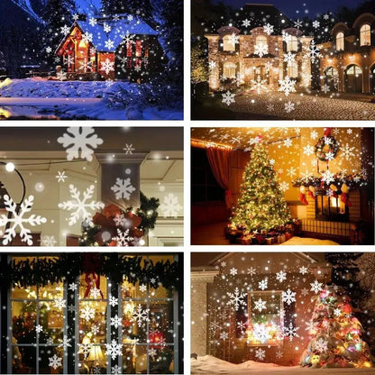 USB LED snowflake Christmas projector light