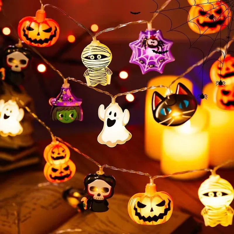Halloween ghost pumpkin skull LED string lights