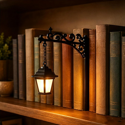 Harry Potter Inspired Book Nook Lantern Halloween Bookshelf LED Decor
